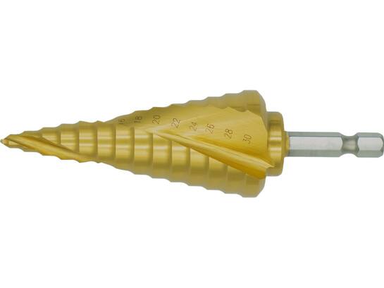 Phantom Plaatboor getrapt Ergo Step HSS TiN zeskant 44.125 6-30 MM