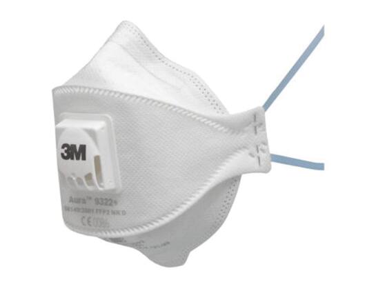 3M Stofmasker met uitademventiel AURA 9322+ FFP2 NR D 10 stuks