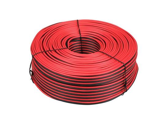 Luidsprekersnoer rood/zwart 100 meter 2X2,5