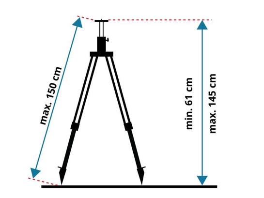 LEVELFIX Statief aluminium opdraaibaar licht P150IL