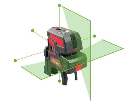 LEVELFIX Lijn-puntlaser groen CPL206G MET STATIEF