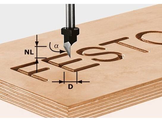 Festool Graveerfrees HS S8 D11/60°