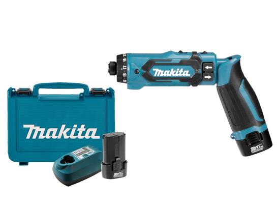MAKITA Boor-/schroefmachine in koffer DF012DSE 7.2V/1.5AH