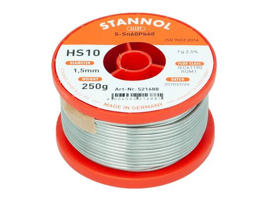 STANNOL Soldeertin HS10 S-SN60PB40 1,5MM/250G