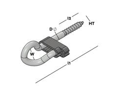 GB Schommelhaak houtdraad veilig 150 MM