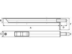 DX Kantschuif 408 gegalvaniseerd type 408 200X23X26