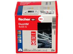 Fischer hollewandplug DUOHM 4X55 S PH met schroef CK TX20 25st