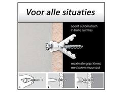 TOGGLER Alligatorplug met flens AF8-40X 8 MM