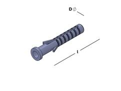 GB Kraagplug Nylon 6X40 1000st