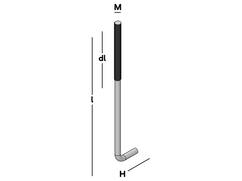 GB Muurplaatanker met haak 300 MM