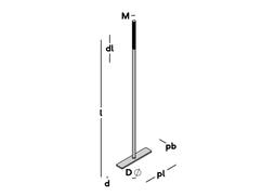 GB Muurplaatanker met plaat centrisch 600 MM