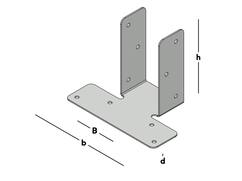 GB Trussclip horizontaal Sendzimir verzinkt 46x83x1,25