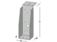GB Balkdrager lange lip verzinkt 59X171