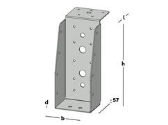 GB Balkdrager lange lip verzinkt 71X171