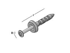 GB Slagschroefnagel met kraagplug 8X55 MM