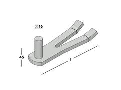 GB Klauwduim halfsteens verzinkt 16 MM