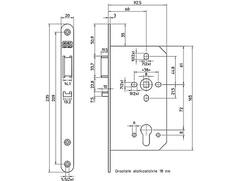 NEMEF dag en nachtslot PC loop RVS 649/47 LINKS PC 72-ROND