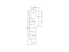 Nemef Sluitplaat recht RVS P 689/17