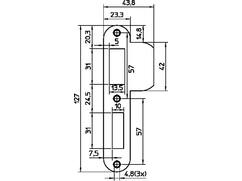NEMEF Sluitplaat D/N rond verzinkt P 1266/12 LS/RS