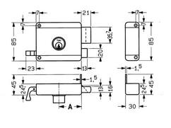 Yale Cilinderoplegslot met vaste cilinder 634-60 RS 60 mm