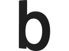 Oxloc Huisletter B zwart rvs