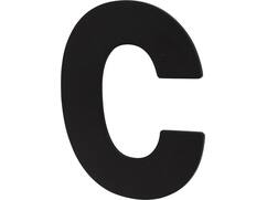 Oxloc Huisletter C zwart rvs