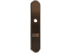 Oxloc Langschild ovaal rvs mat WC8X63
