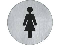 Oxloc Pictogram RVS damestoilet 75 mm