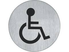 Oxloc Pictogram RVS invalidetoilet 75 mm