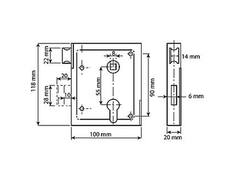 DX Poortslot PC met dagschoot uks ds pz DM 60 MM