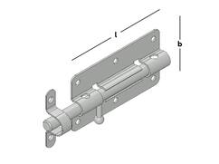 GB Plaatgrendel verzinkt 100 MM