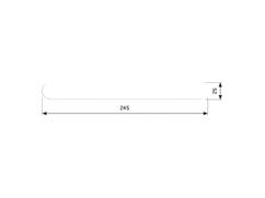 P&E Anti slip sticker langwerpig Transparant 25X245/3X