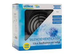 NEDCO Badkamer/toiletventilator zwart SILENCIO 100T