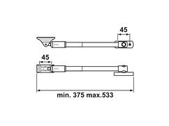AXA Raamuitzetter telescopisch grijs 35 EX 35 CM