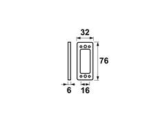 Axa Onderlegplaat tbv raamsluiting wit 6 MM