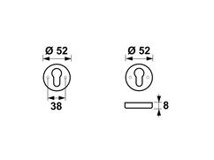 AXA Cilinderrozet F1 CURVE 52 MM