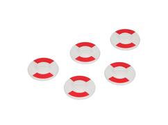 Ami Rood/wit plaatje 5 stuks 8 MM