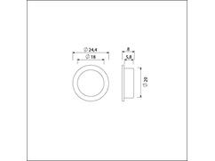 AMI Kruklager nylon zwart 10 STUKS