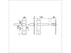 AMI Deurkrukgarnituur op schild F1 DKR.386 ROTA 178/43 PC 72