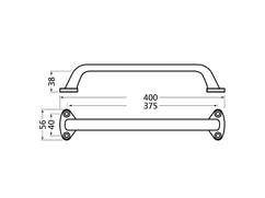 Hermeta Handgreep rond model F1 400 MM