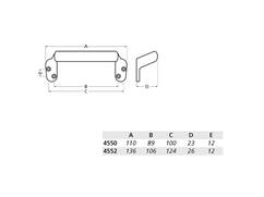 Hermeta Raamgreep F1 136 MM
