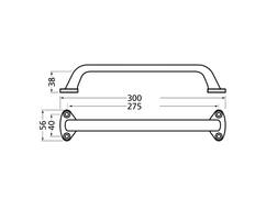 HERMETA Handgreep rond model F1 300 MM