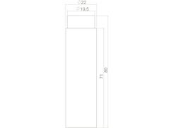 Intersteel Deurstop wandmontage zwart 22X80MM