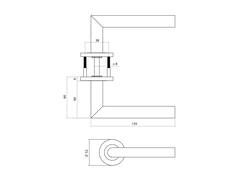 Intersteel Deurkruk op rozet verdekt RVS Q01 52X6MM