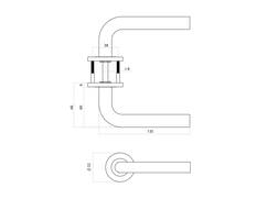 Intersteel Deurkruk op rozet verdekt RVS Q02 52X6MM