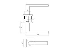 Intersteel Deurkruk op rozet verdekt antraciet Q05 53X53X6MM