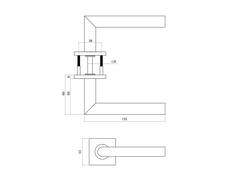 Intersteel Deurkruk op rozet verdekt zwart Q04 53X53X6MM