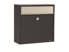Allux Brievenbus zwart met RVS klep 2500