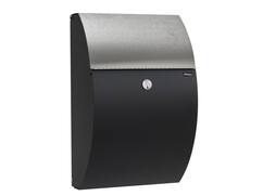 Allux Brievenbus Zwart/Rvs Klep 7000