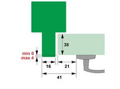 AXA Deurbeveiligingsstrip alu F1 SKG* M3-EX/0-4 MM 235 CM